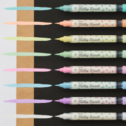 Pentel milky brush pen pisak pędzelkowy - sklep plastyczny - szał dla