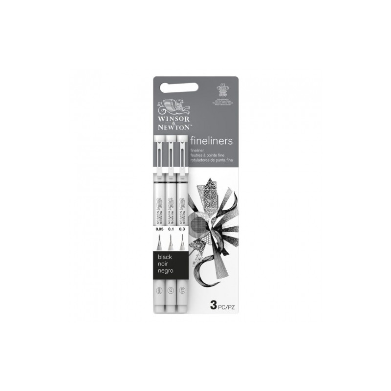 Winsor&Newton fineliner small set of black fineliners 3 pcs