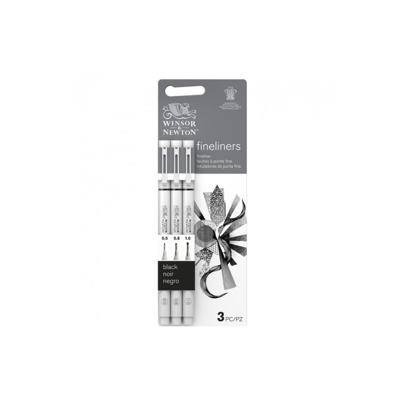 Winsor&Newton fineliner big set of black fineliners 3 pcs