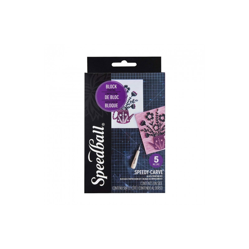 Speedball speedy carve basic set for linocut 5 pieces