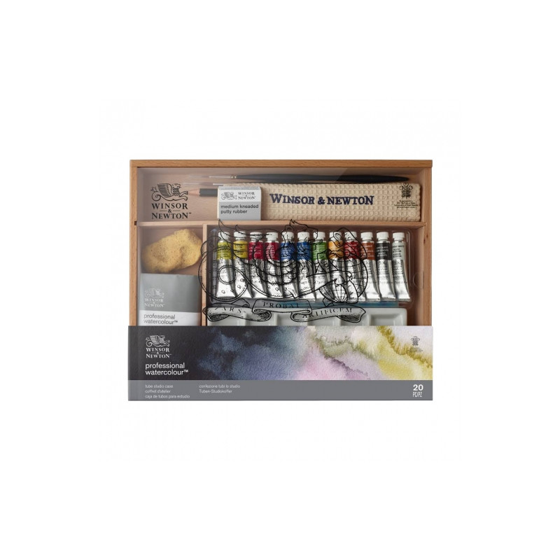 Winsor&Newton set of professional watercolors and accessories 20 items
