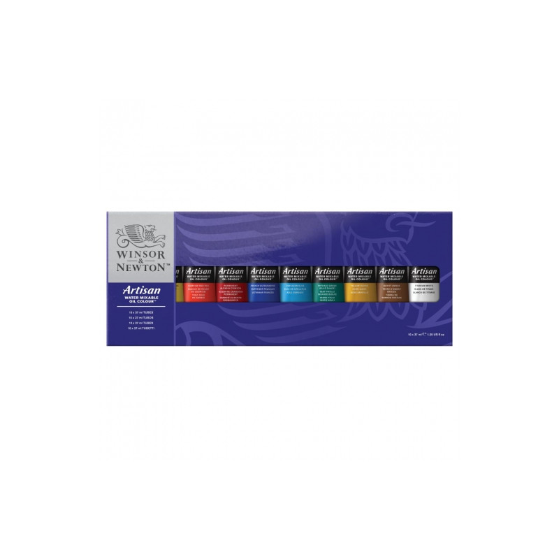 Winsor Newton artisan zestaw 10 farb 37 ml - sklep plastyczny - szał d