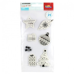 Global Gift scrap & deco embel 25 naklejek świątecznych - sklep plasty