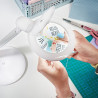 Daylight halo go wireless table lamp with magnifying glass