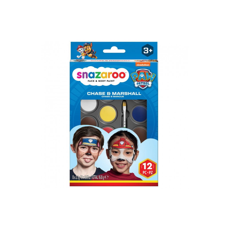 Snazaroo chase & marshall paw patrol paint set