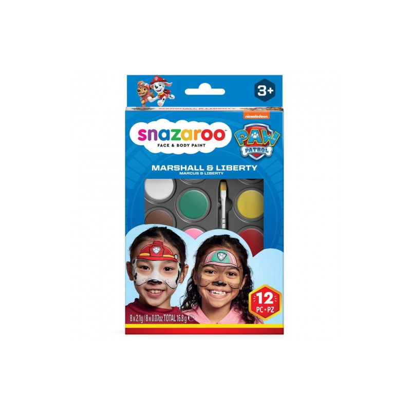 Snazaroo chase & marshall psi patrol zestaw farb - sklep plastyczny -