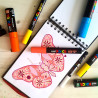 Posca blackbook sketchbook A5 for markers on spiral with self-adhesive