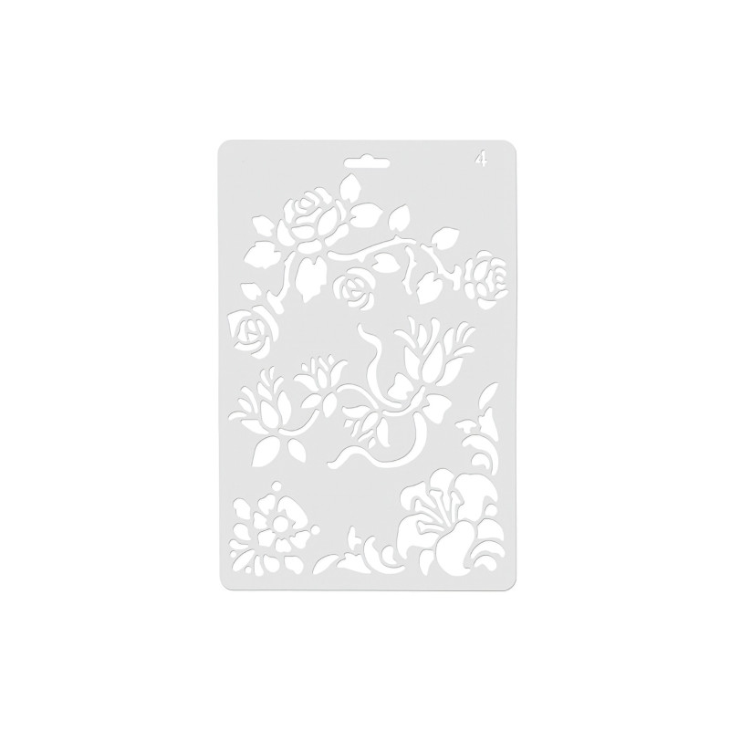 Koh-i-noor stencil blooming flowers 04 17.5 x 26 cm