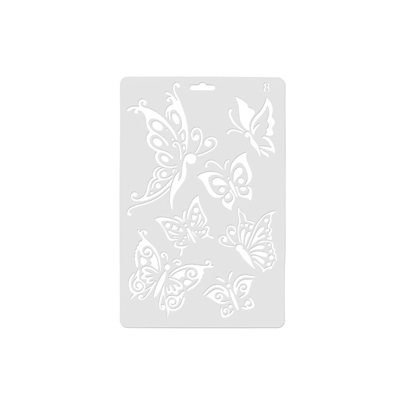 Koh-i-noor stencil butterflies 08 17.5 x 26 cm