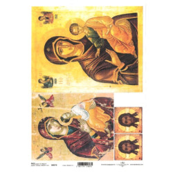 Papier ryżowy do decoupage ikony maryja A4 ITD R0574 - sklep plastyczn