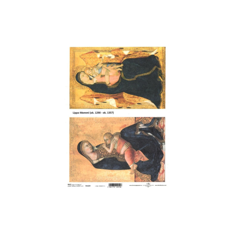 Papier ryżowy do decoupage madonna z dzieciątkiem A4 ITD R1624 - sklep