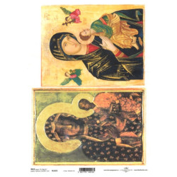 Rice paper for decoupage madonna with child A4 ITD R1621