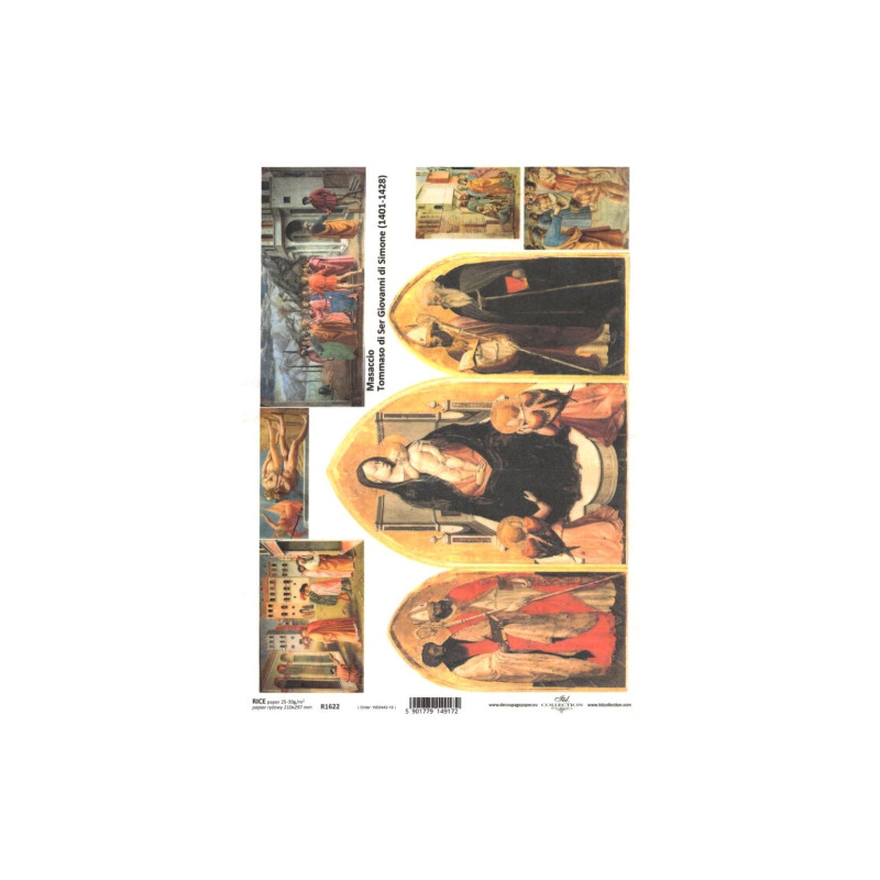 Rice paper for decoupage masaccio-tommaso A4 ITD R1622