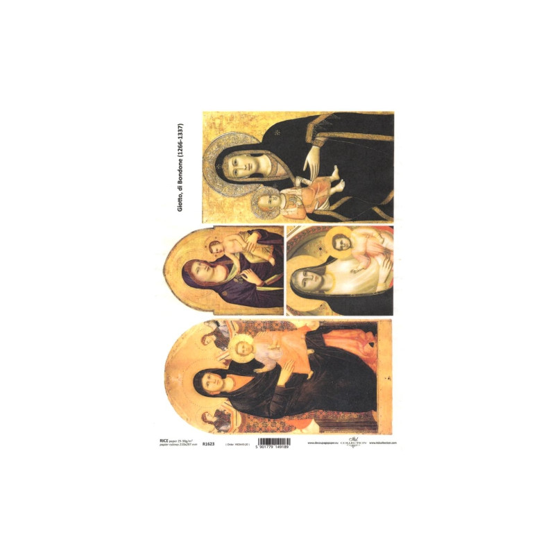 Rice paper for decoupage giotto di bondone A4 ITD R1623