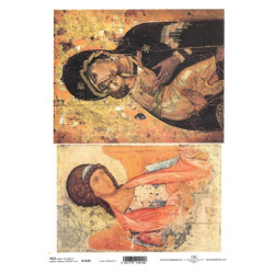 Rice paper for decoupage madonna with child A4 ITD R1620