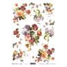 Papier ryżowy do decoupage bukiety kwiatów A4 ITD R0094 - sklep plasty