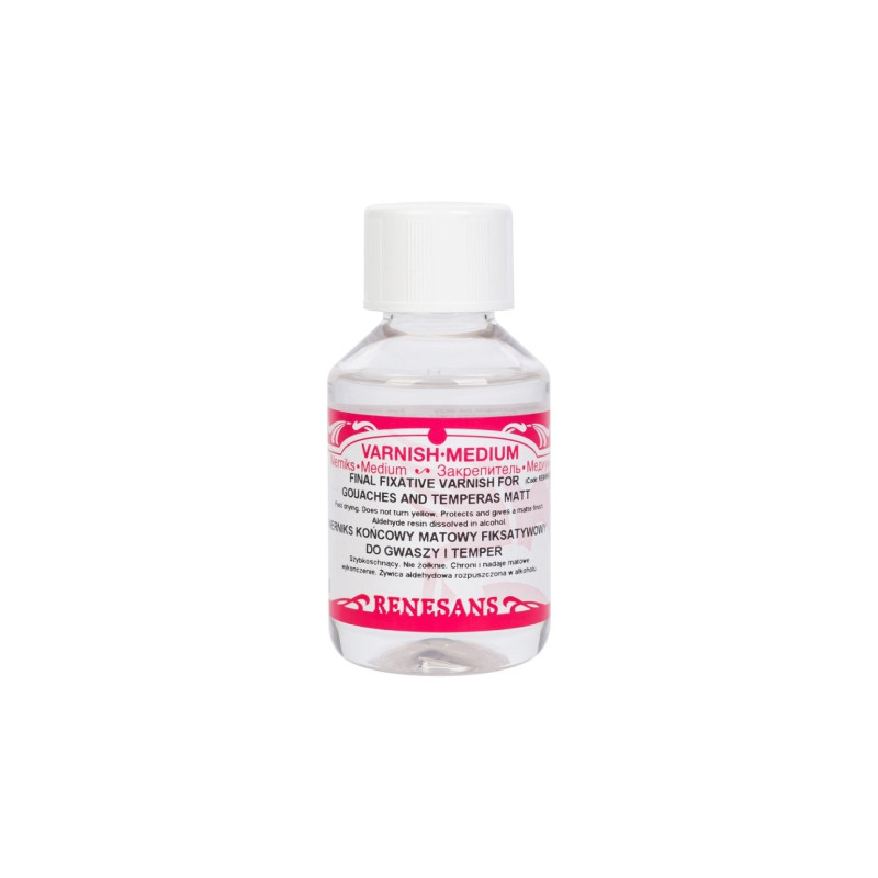 Renesans final matte fixative varnish for gouache and tempera 100 ml