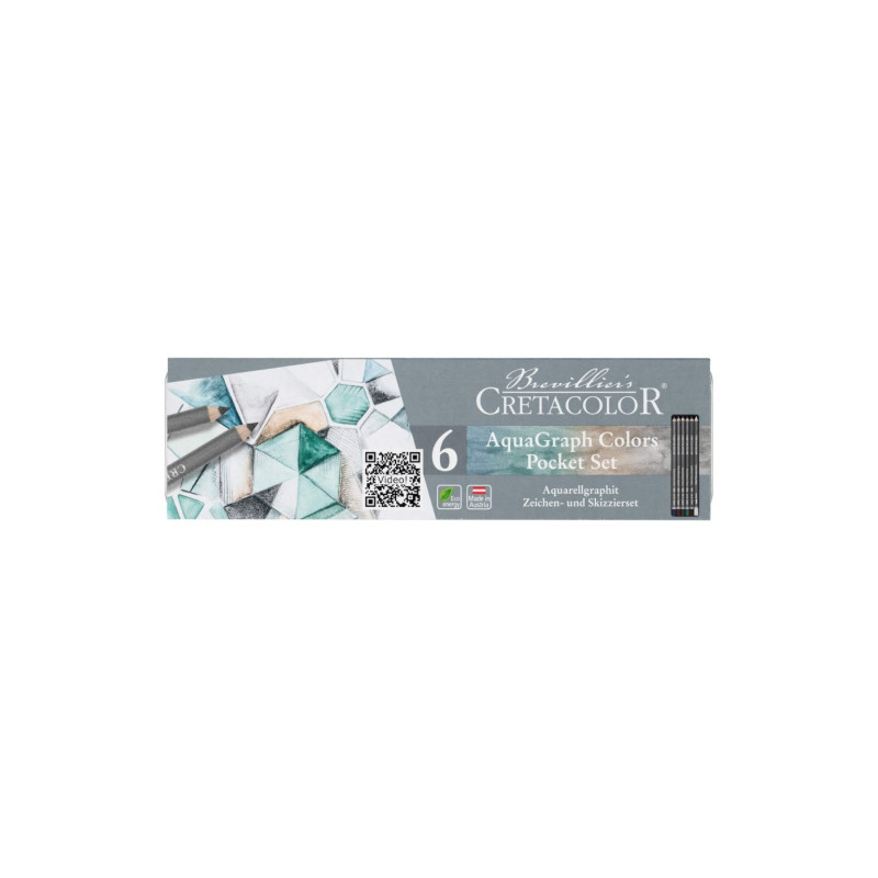 Cretacolor aquagraph set of 6 watercolor crayons