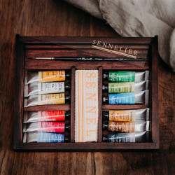 Sennelier la petite aquarelle zestaw 12 akwareli 10 ml z akcesoriami -