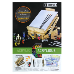 Campus discovery easel set of 12 21 ml acrylic paints with easel and a