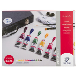 Talens van gogh starter box xl set of 12 acrylic paints 40 ml with acc
