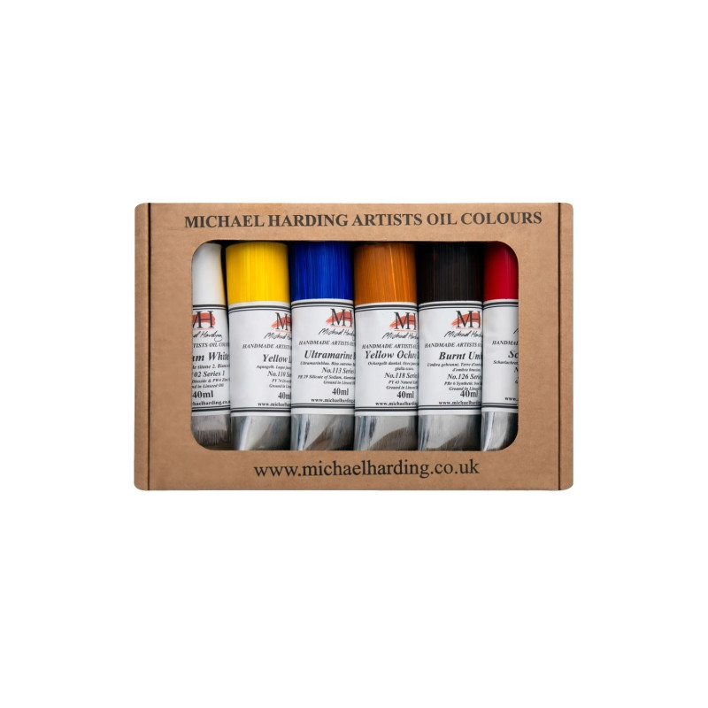 Michael Harding introductory set of 6 oil paints 40 ml