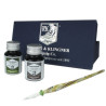 Rohrer&Klingner zestaw nr 1 z 2 atramentami 50 ml i szklanym piórem -