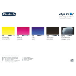 Schmincke aqua drop primary color set of 5 liquid watercolors 30 ml