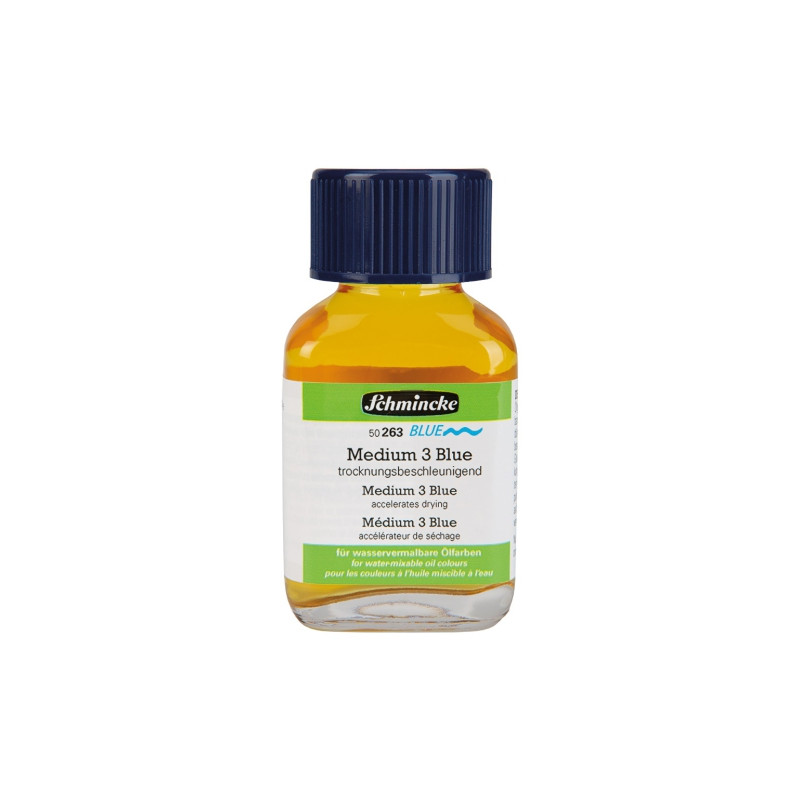 Schmincke medium 3 blue spowalniające schnięcie 60 ml - sklep plastycz