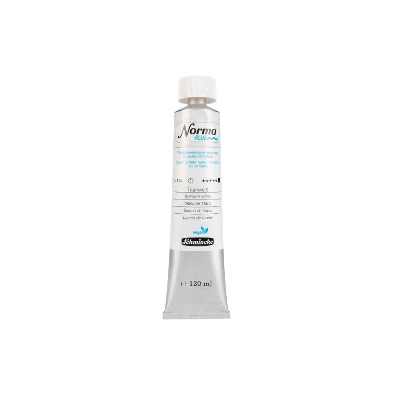 Schmincke norma blue water-based oil paint 120 ml titanium white