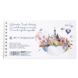 SM-LT travel art watercolor block on spiral 28x15cm 25ark