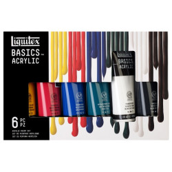 Liquitex basics set of 6 acrylic paints 118ml