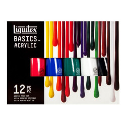 Liquitex basics set of 12 acrylic paints 118ml