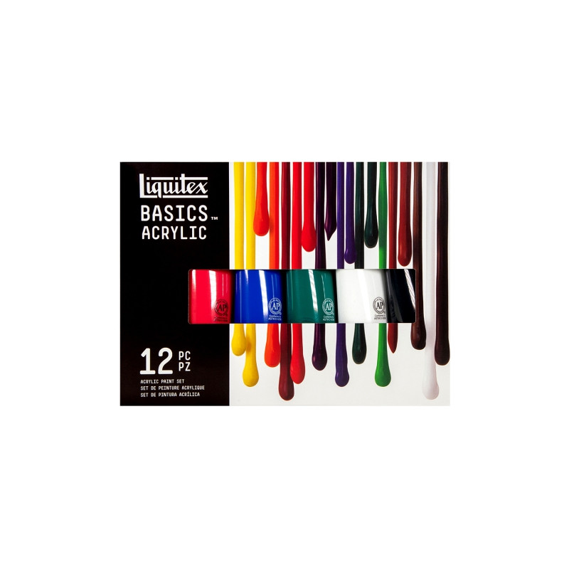 Liquitex basics set of 12 acrylic paints 118ml