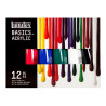 Liquitex basics zestaw 12 farb akrylowych 118ml - sklep plastyczny - s