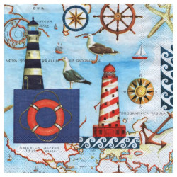 Serwetka do decoupage Ambiente 18-13305950 maritime - sklep plastyczny