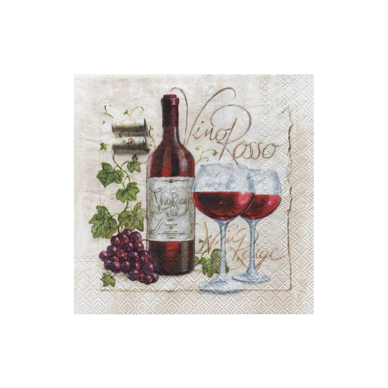 Serwetka do decoupage Ambiente 18-13306995 vino rosso - sklep plastycz