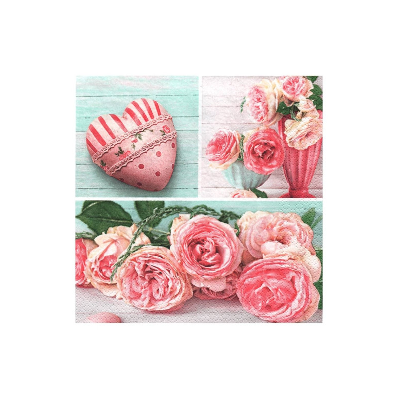 Serwetka do decoupage Maki 4-042301 róże - sklep plastyczny - szał dla