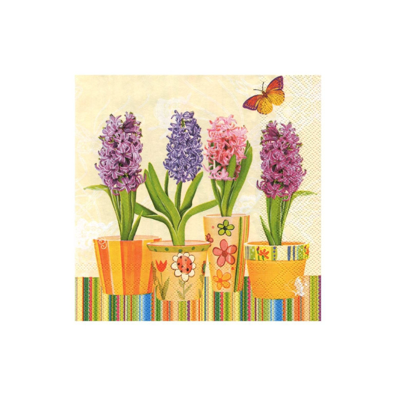 Serwetka do decoupage Maki 12-SLWI001201 hiacynty - sklep plastyczny -