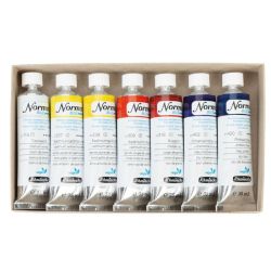 Schmincke norma blue zestaw 7 wodorozpuszczalnych farb olejnych 35ml -