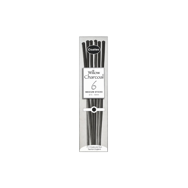 Coates willow natural charcoal 6pcs