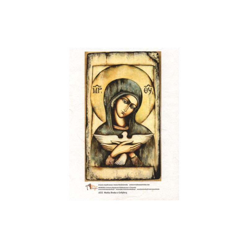Arabesque rice paper a5 i5 madonna with dove