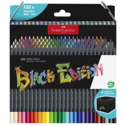 Faber-Castell black edition zestaw 100 trójkątnych kredek - sklep plas