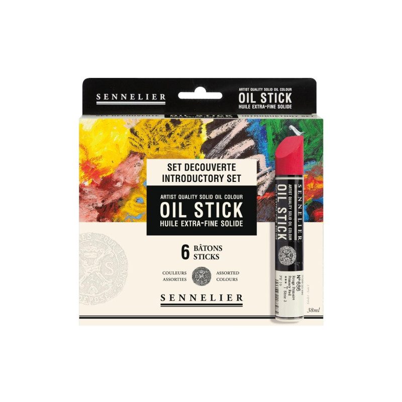 Sennelier oil stick introductory set of 6 oil sticks 38ml - skl