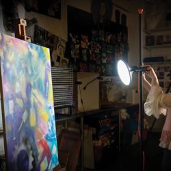 Daylight artist studio lamp 2 studio lamp with rack - plast store