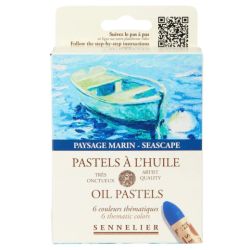 Sennelier seascape set of 6 oil pastels - art store - craze