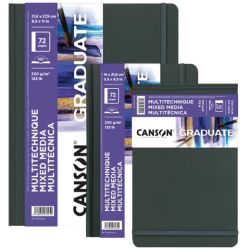 Canson graduate mixed media white sketchbook 200g 36ark- plastyc store