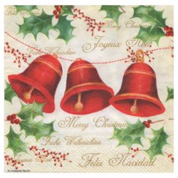 Decoupage napkin ambiente 9-33304085 three bells - art store