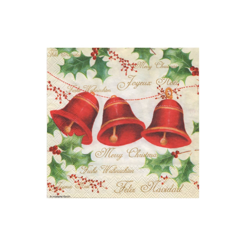 Decoupage napkin ambiente 9-33304085 three bells - art store