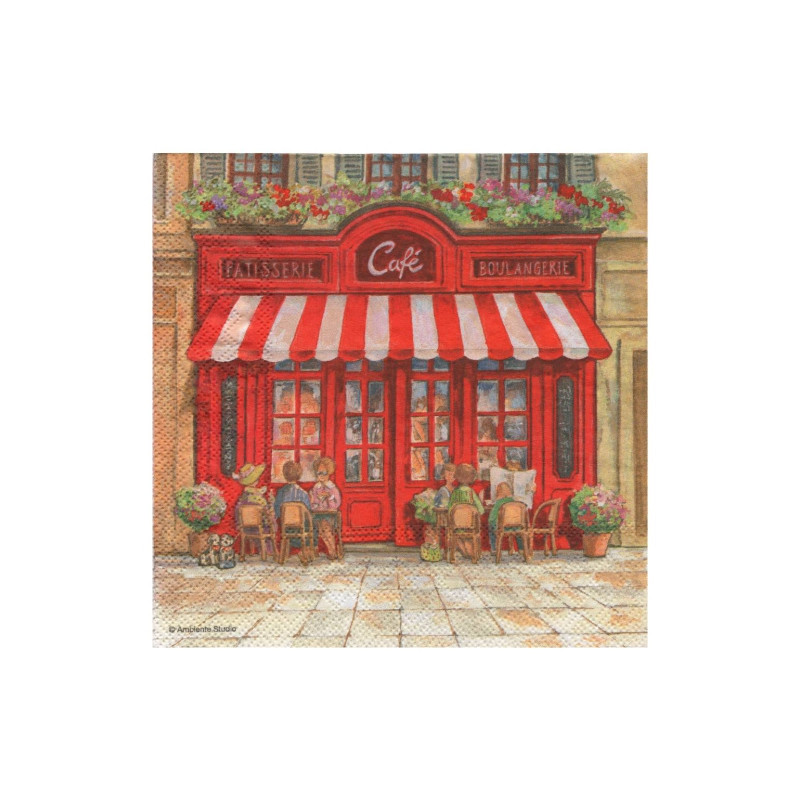 Decoupage napkin ambiente 17-13307580 paris cafe - art store